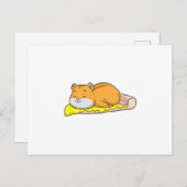 Hamster & Pizza mit Käse Postkarte (Vorne/Hinten)