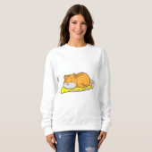 Hamster & Pizza mit Käse Sweatshirt (Vorne ganz)