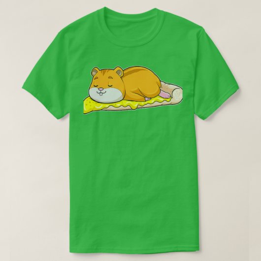 Hamster Pizza mit Käse T-Shirt (Design vorne)