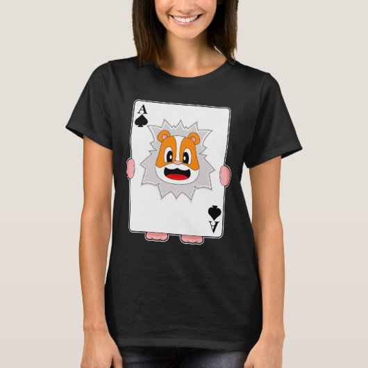 Hamster Poker Karten T-Shirt (Vorderseite)