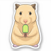 Hamster Popsicle Aufkleber (Vorderseite)