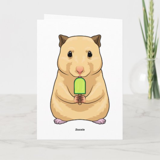 Hamster Popsicle Karte (Rückseite)