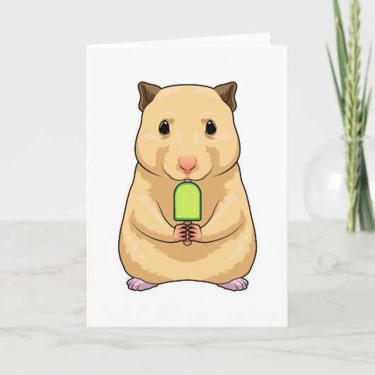 Hamster Popsicle Karte (Vorderseite)