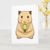 Hamster Popsicle Karte (Gelbe Blume)