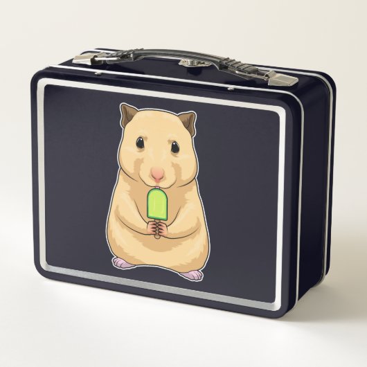 Hamster Popsicle Metall Brotdose (Rückseite)