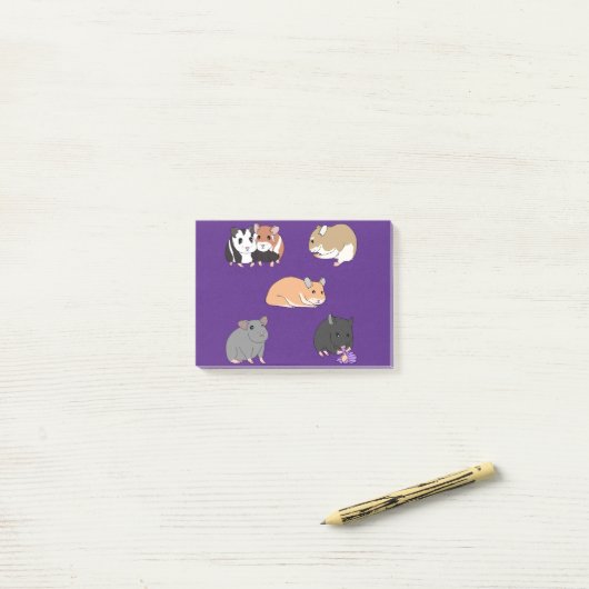 Hamster  post-it klebezettel (Auf Schreibtisch)
