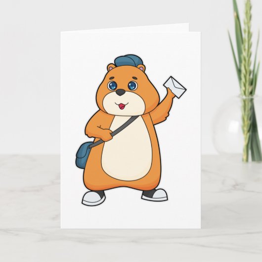 Hamster Postbote Brief Karte (Vorderseite)
