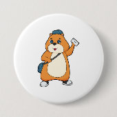Hamster Postman Letter Button (Vorderseite)
