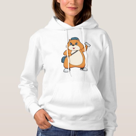 Hamster Postman Letter Hoodie (Vorderseite)