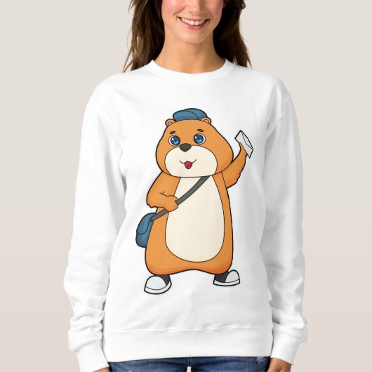 Hamster Postman Letter Sweatshirt (Vorderseite)