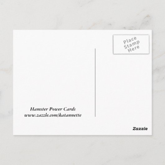Hamster Power Noah, Hamster Power! Postkarte (Rückseite)