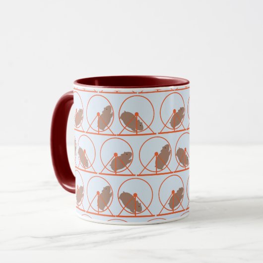 Hamster-Rad-Tasse (rot) Tasse (Vorderseite Links)