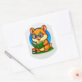 Hamster Reading Sticker (Umschlag)