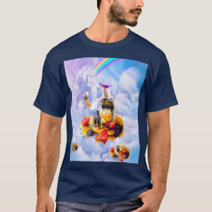 Hamster-Reitkamel auf Wolken und Waffeln T-Shirt