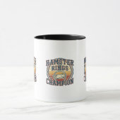 Hamster Rings Champion Retro Design Tasse (Zentrum)