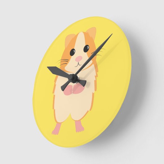 Hamster Runde Wanduhr (Winkel)