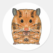 Hamster Runder Aufkleber (Vorderseite)