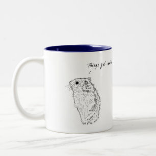Hamster, Sachen got sonderbare, TierTasse Zweifarbige Tasse