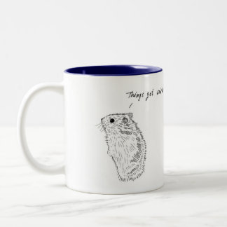 Hamster, Sachen got sonderbare, TierTasse Zweifarbige Tasse