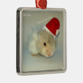 Hamster Sankt! Silbernes Ornament (Rechts)
