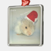 Hamster Sankt! Silbernes Ornament (Links)