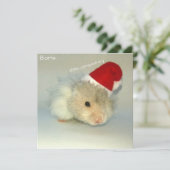 Hamster Santa! Feiertagskarte (Stehend Vorderseite)