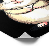 Hamster Santa Hat Pet Lover Boys Girls Kids Christ Poster (Ecke)