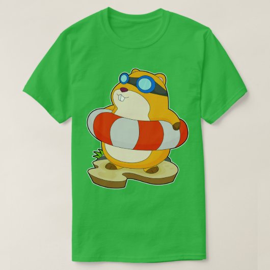 Hamster schwimmen Lifebuoy T-Shirt (Design vorne)