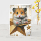 Hamster schwingt unter den Sternen-Jeden Anlässen Karte (Gelbe Blume)