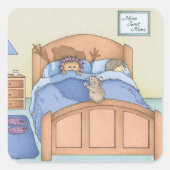 Hamster Shadow Quadratischer Aufkleber (Vorderseite)