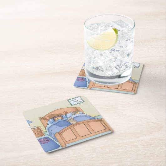 Hamster Shadow Rechteckiger Pappuntersetzer (Vor Ort)