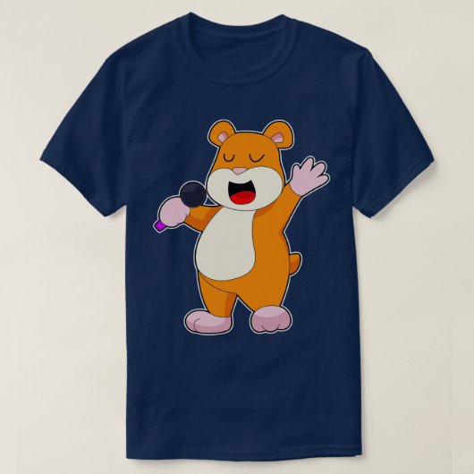 Hamster Singer Microphone Music 2 T-Shirt (Design vorne)