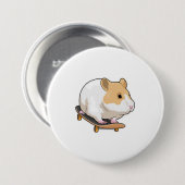 Hamster Skater Skateboard Button (Vorne & Hinten)