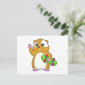Hamster Skater Skateboard Postkarte (Stehend Vorderseite)