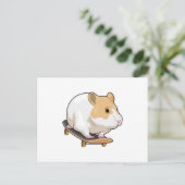 Hamster Skater Skateboard Postkarte (Stehend Vorderseite)