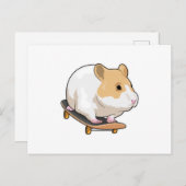 Hamster Skater Skateboard Postkarte (Vorne/Hinten)