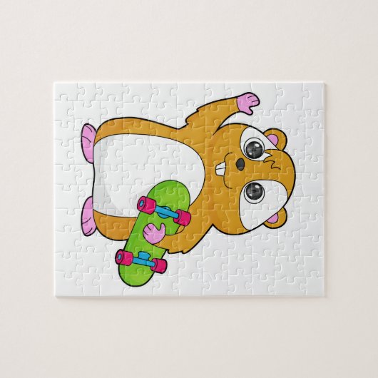 Hamster Skater Skateboard Puzzle (Horizontal)