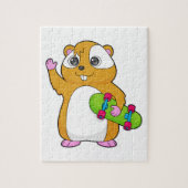 Hamster Skater Skateboard Puzzle (Vertikal)