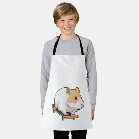 Hamster Skater Skateboard Schürze (Getragen)