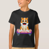 Hamster Skater Skateboard T-Shirt (Vorderseite)