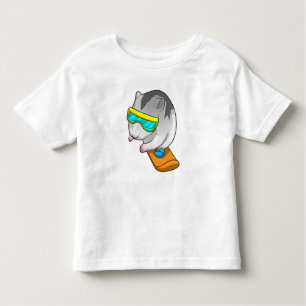 Hamster Snowboarder Snowboard Kleinkind T-shirt