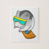 Hamster Snowboarder Snowboard Puzzle (Vertikal)