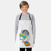 Hamster Snowboarder Snowboard Schürze (Getragen)