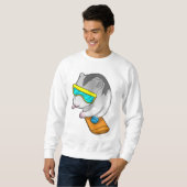 Hamster Snowboarder Snowboard Sweatshirt (Vorne ganz)
