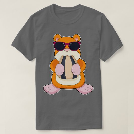 Hamster-Sonnenbrille T-Shirt (Design vorne)