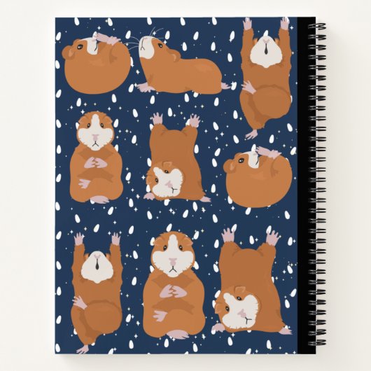 Hamster Spiralkomposition Notebook Notizblock (Rückseite)