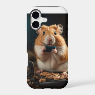Hamster spricht am Handy