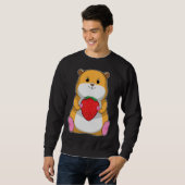 Hamster Strawberry Frucht Sweatshirt (Vorne ganz)