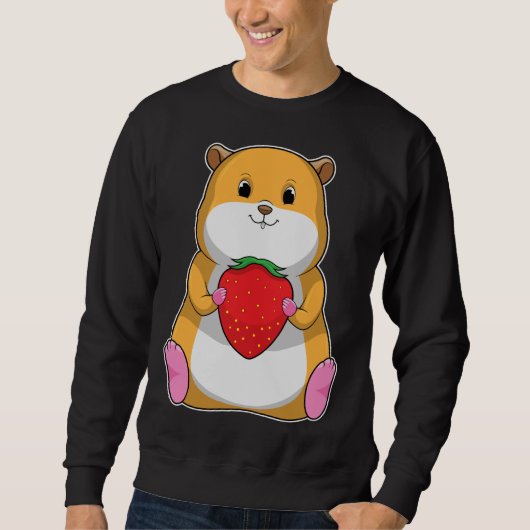 Hamster Strawberry Frucht Sweatshirt (Vorderseite)