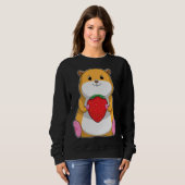 Hamster Strawberry Frucht Sweatshirt (Vorne ganz)